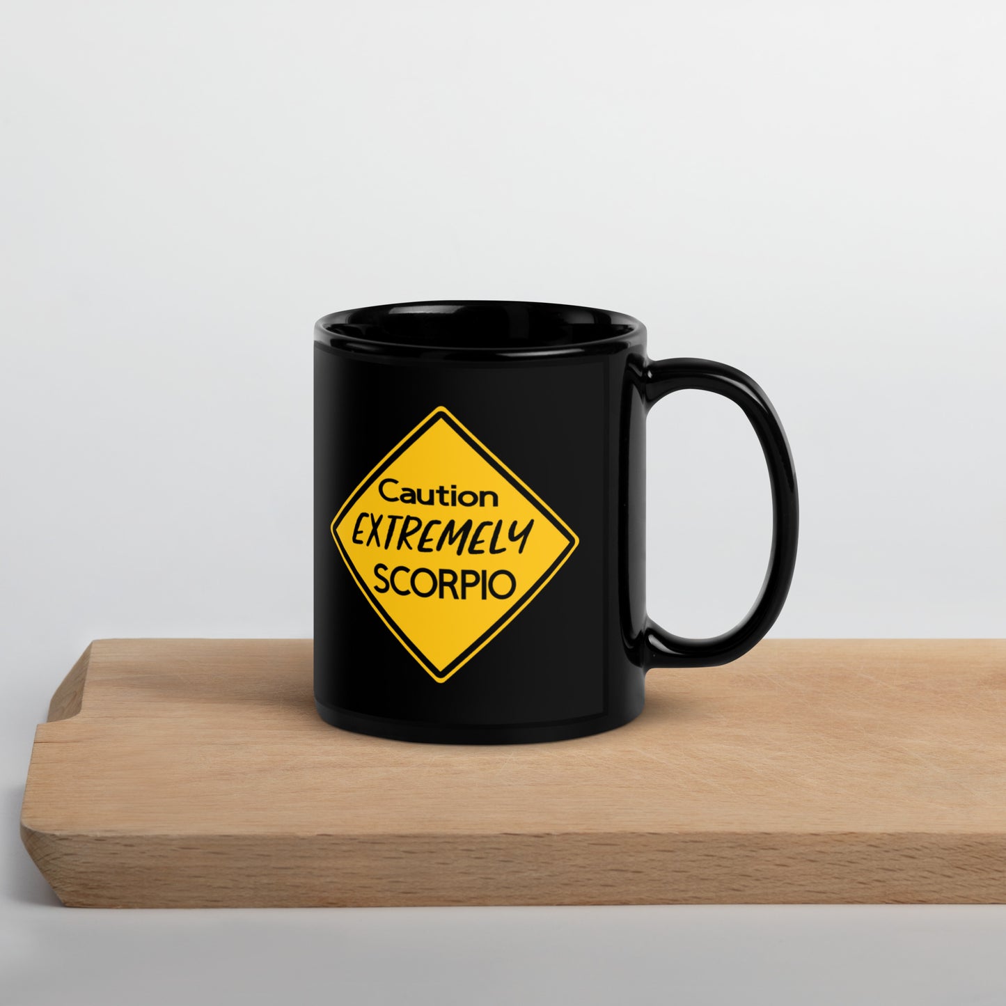 Caution Extremely Scorpio Funny Black Zodiac Mug
